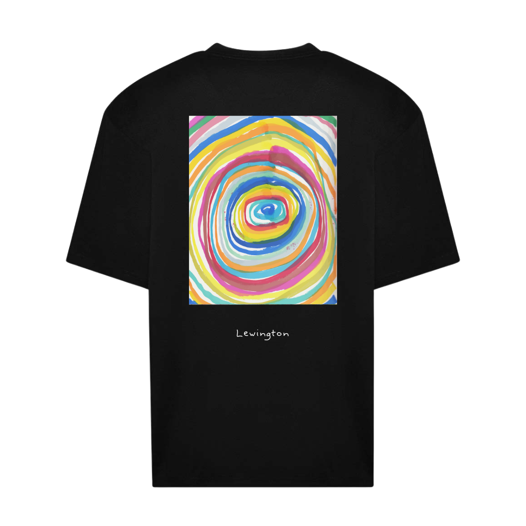 Skwirl Printed Tee in Black