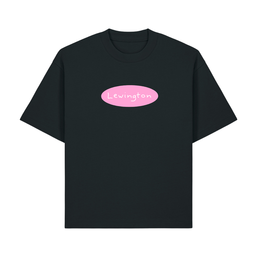 Pink Disc Tee in Black