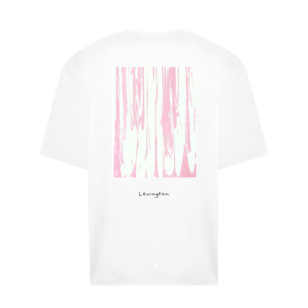 Mr Squeeze Pink Printed Tee in White