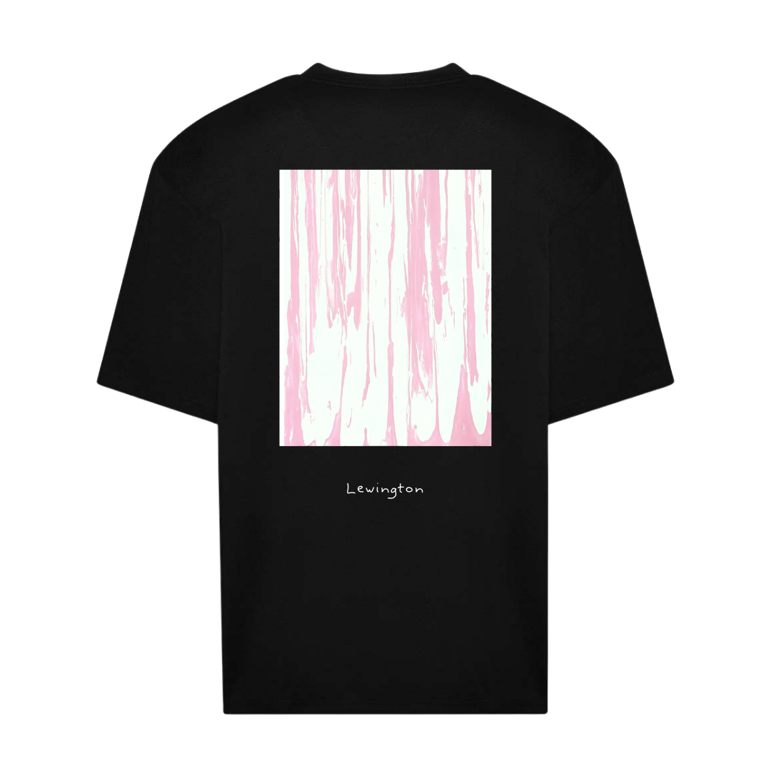 Mr Squeeze Pink Printed Tee in Black