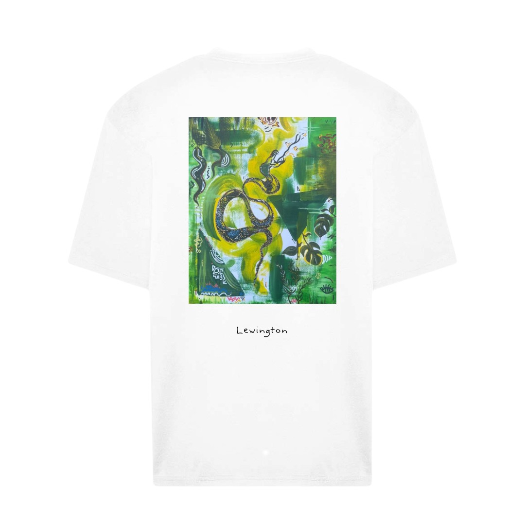 Snake Printed Tee in White